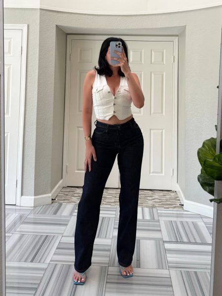 Esme Wide Leg Jeans (Dark Denim)