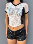 Alina Studded Shorts (Black)